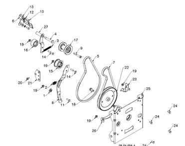 Chassis, Engine And Pulleys 1 Diagram and Parts List for ST230P (96193010106)(2019-04) Husqvarna Snow Blower