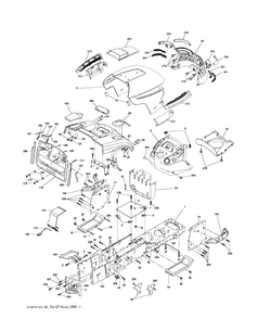 Chassis And Enclosures Diagram and Parts List for CTH150 (96061018100)(2007-04) Husqvarna Lawn Tractor