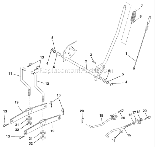 Page G Diagram and Parts List for YTH1842A (954569790) (2003-01) Husqvarna Lawn Tractor