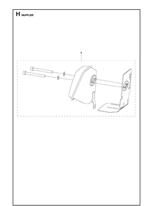 Muffler Diagram and Parts List for 331R  Husqvarna Edger