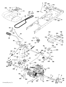 Drive Diagram and Parts List for GT48DXLS (960430233-00)(2016-11) Husqvarna Lawn Tractor