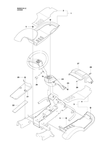 Cover Diagram and Parts List for R11C (965094201)(2010-07) Husqvarna Lawn Tractor