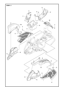 Cover 2 Diagram and Parts List for R112IC 967848201 Husqvarna Lawn Mower