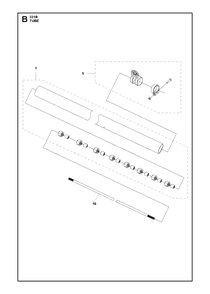 Tube Diagram and Parts List for 331R 20191400001 & Above Husqvarna Brush Cutter