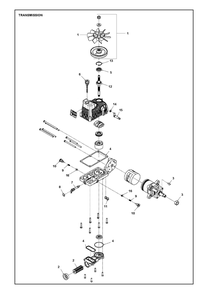 Transmission Diagram and Parts List for XCITETMZ375 Z380 Husqvarna Lawn Tractor