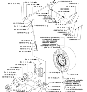 Park Brake Assembly Tl Diagram and Parts List for IZ5225TXPKOA (968999375)(2005-12) Husqvarna Lawn Mower