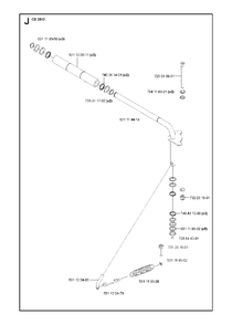 Shaft Diagram and Parts List for CS2512 (1301 & Above)(2013-04) Husqvarna Circular Saw