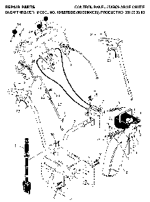 Control Panel And Discharge Chute Diagram and Parts List for 10527SBE (96193000900, 961930009)(2006-05) Husqvarna Snow Blower