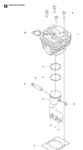 Part Location Diagram of 510064201 Husqvarna Cylinder