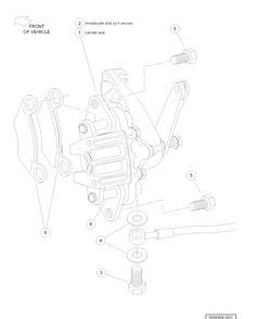 Rear Brake Assembly Diagram and Parts List for HUV4421DXP 2006-11 Husqvarna Lawn Tractor