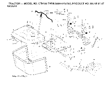Bagger Diagram and Parts List for CTH180TWIN (96061018601)(2007-04) Husqvarna Lawn Tractor