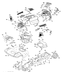 Chassis And Enclosures Diagram and Parts List for YT42DXLS (96043026200)(2017-11) Husqvarna Lawn Tractor