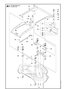 94cm Cutting Deck Diagram and Parts List for R318  Husqvarna Lawn Mower