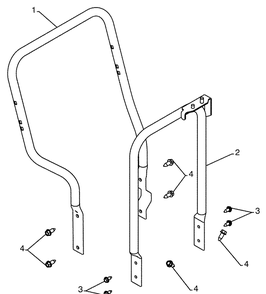 Handles 2 Diagram and Parts List for 1130SB (96193004300)(2008-11) Husqvarna Snow Blower