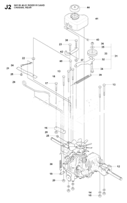 Transmission 4 Diagram and Parts List for R13AWD (965094601)(2007-01) Husqvarna Lawn Tractor