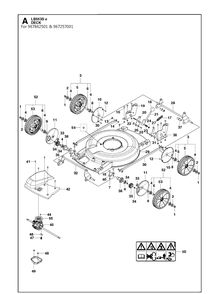 Part Location Diagram of 578790101 Husqvarna Handle Support Assy