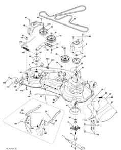 Mower Deck / Cutting Deck Diagram and Parts List for YTH2348-240443 2012-11 Husqvarna Lawn Tractor