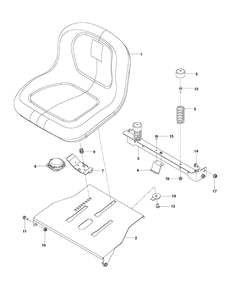 Seat Diagram and Parts List for RZ3019BF (96658210102)(2015-05) Husqvarna Lawn Mower