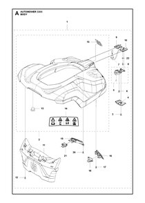 Cover Diagram and Parts List for 330X 2013-06 Husqvarna Lawn Mower