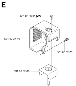 Heat Shield 2 Diagram and Parts List for 155BT 20053300001-Current Husqvarna Leaf Blower / Vacuum