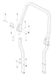 Protection Frame Diagram and Parts List for PZ6029FX (966061201)(2010-01) Husqvarna Lawn Mower