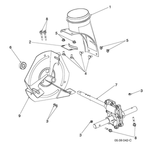 Part Location Diagram of 598450501 Husqvarna CONTROL.CHUTE.DEFLECTOR.