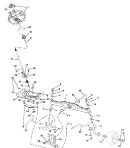 Steering Diagram and Parts List for TC138L (96051018900)(2019-08) Husqvarna Lawn Tractor