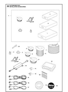 Installation Accessories Diagram and Parts List for 502H 2021-01 Husqvarna Lawn Mower