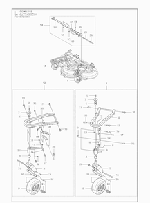 52 Inch/132cm Cutting Deck 12 Diagram and Parts List for C132 P500-series Husqvarna Lawn Mower