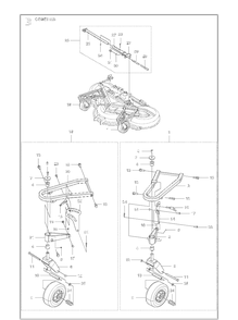 61 Inch/155cm Cutting Deck 6 Diagram and Parts List for C155 (P500-series)(967009701)(2012) Husqvarna Lawn Mower