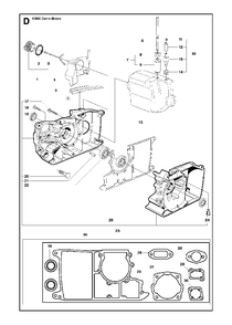 Crankcase Diagram and Parts List for K650CUT-N-BREAK 2007-01 Husqvarna Circular Saw