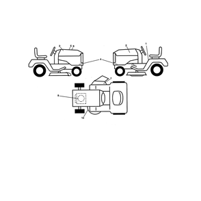 Decals Diagram and Parts List for 917223830  Husqvarna Lawn Tractor