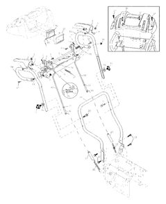 Handles Diagram and Parts List for 1027STE (954633545-B)(2004-09) Husqvarna Snow Blower