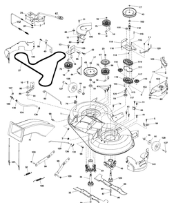 Mower Deck / Cutting Deck Diagram and Parts List for TC139T (96051014501)(2017-08) Husqvarna Lawn Tractor