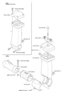 Handle Diagram and Parts List for 335RX 2006-05 Husqvarna Trimmer