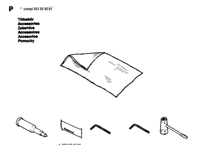 Accessories Diagram and Parts List for 272XP 19930100001-19970100000 Husqvarna Chainsaw