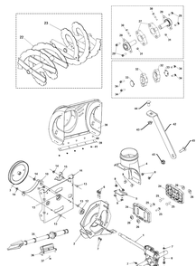 Auger Housing And Impeller Diagram and Parts List for ST227P  Husqvarna Snow Blower