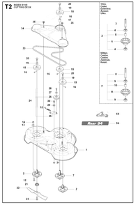 94cm Cutting Deck Diagram and Parts List for R11R (966830401)(2009-04) Husqvarna Lawn Tractor