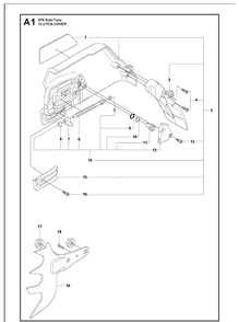 Clutch Cover Diagram and Parts List for 576XP 20101000001-20130900000 Husqvarna Chainsaw
