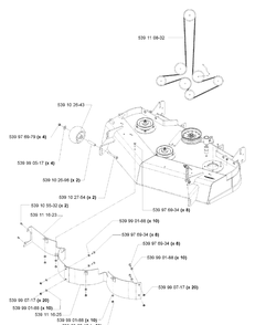 Part Location Diagram of 539111625 Husqvarna 42 FRONT BAFFLE WELDMT - L.H.