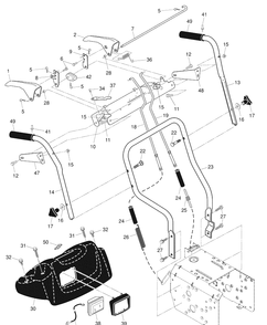 Handles / Headlight Diagram and Parts List for 10527SBE (96193001605)(2008-01) Husqvarna Snow Blower