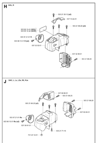 Cover Diagram and Parts List for 326LX 20061400001-20070100000 Husqvarna Edger