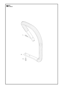 Handle Diagram and Parts List for 268 20182200001 & Above Husqvarna Chainsaw