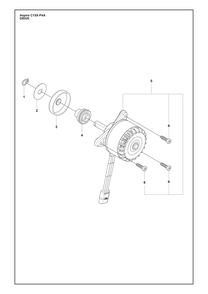 Drive Unit Diagram and Parts List for C15X-P4A  Husqvarna Chainsaw