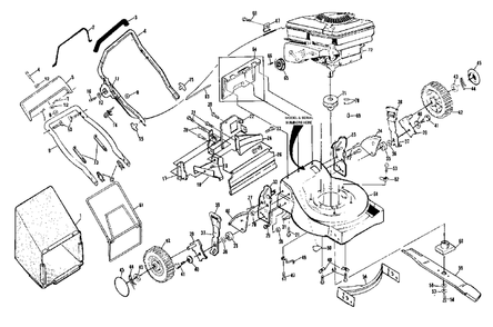 22-Inch Rotary Lawn Mower (Part 1) Diagram and Parts List for 56SFE (954050901-B)(1999-12) Husqvarna Lawn Mower