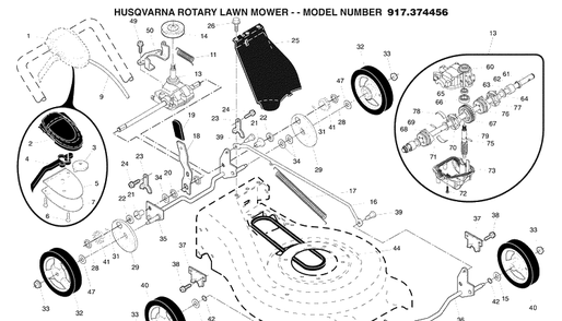 Part Location Diagram of 412741 Husqvarna Pin, Output Shaft