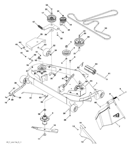 Mower Deck / Cutting Deck Diagram and Parts List for YTH24V48LS (96043011603)(2011-08) Husqvarna Lawn Tractor