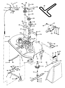 Mower Deck Diagram and Parts List for LT1538 (954569776-C)(2002-12) Husqvarna Lawn Tractor
