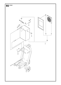 Chassis / Frame Diagram and Parts List for PG820 (0904-1 & Above)(2009-07) Husqvarna Sander Grinder