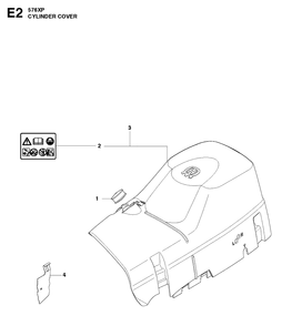 Cylinder Cover 4 Diagram and Parts List for 576XP  Husqvarna Chainsaw